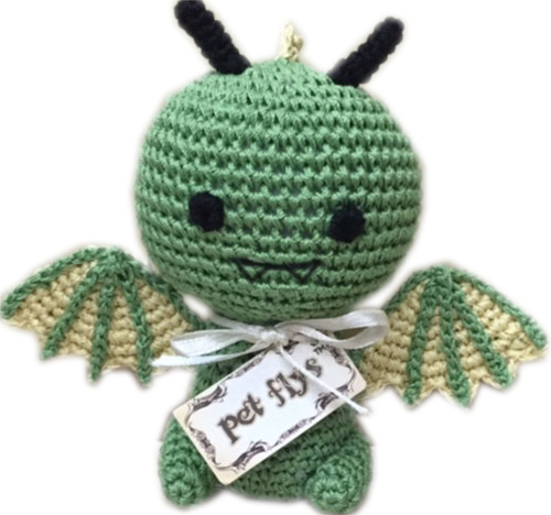 Knit Knacks Drogo the Dragon Organic Cotton Small Dog Toy